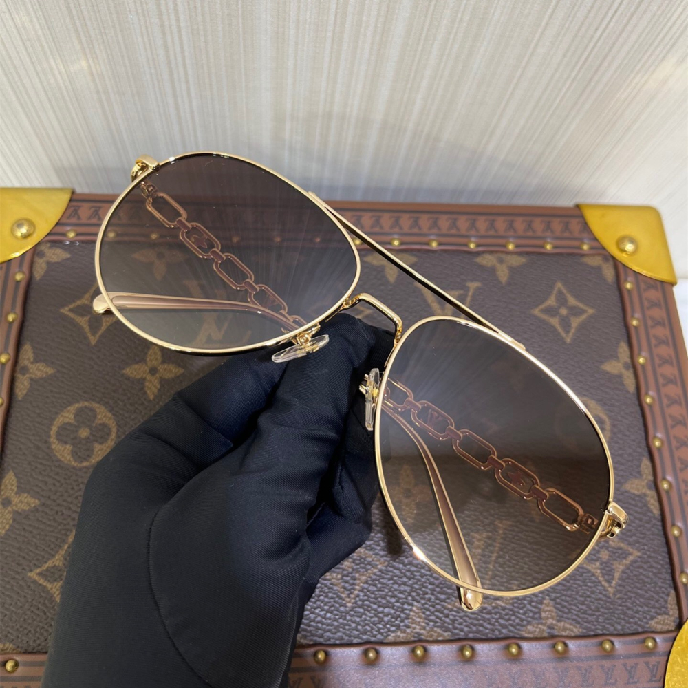 去有風的地方許紅豆同款太陽鏡 My LV Chain Pilot女生墨鏡 Z1539E 男女同款太陽鏡 飛行員墨鏡-細節圖4