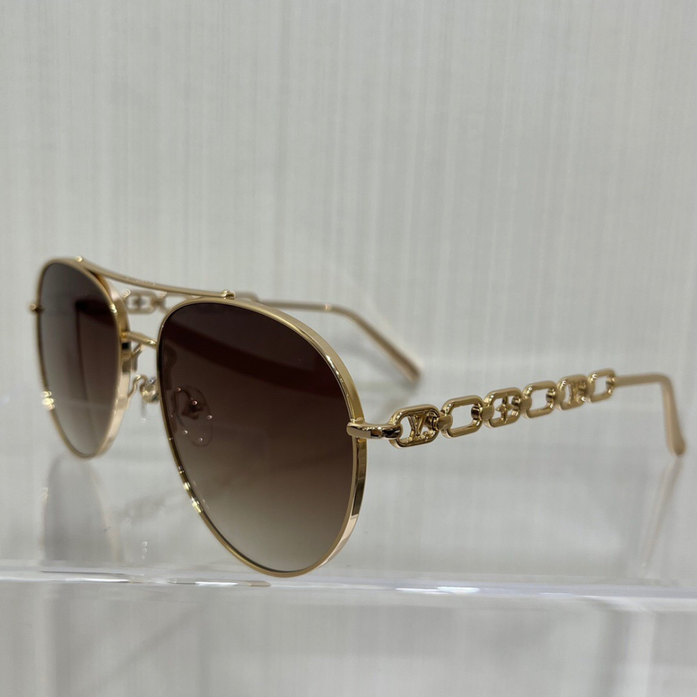 去有風的地方許紅豆同款太陽鏡 My LV Chain Pilot女生墨鏡 Z1539E 男女同款太陽鏡 飛行員墨鏡-細節圖6