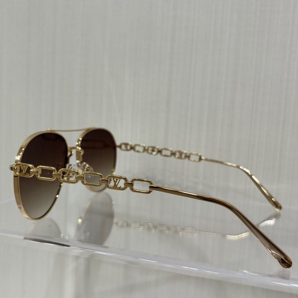 去有風的地方許紅豆同款太陽鏡 My LV Chain Pilot女生墨鏡 Z1539E 男女同款太陽鏡 飛行員墨鏡-細節圖7