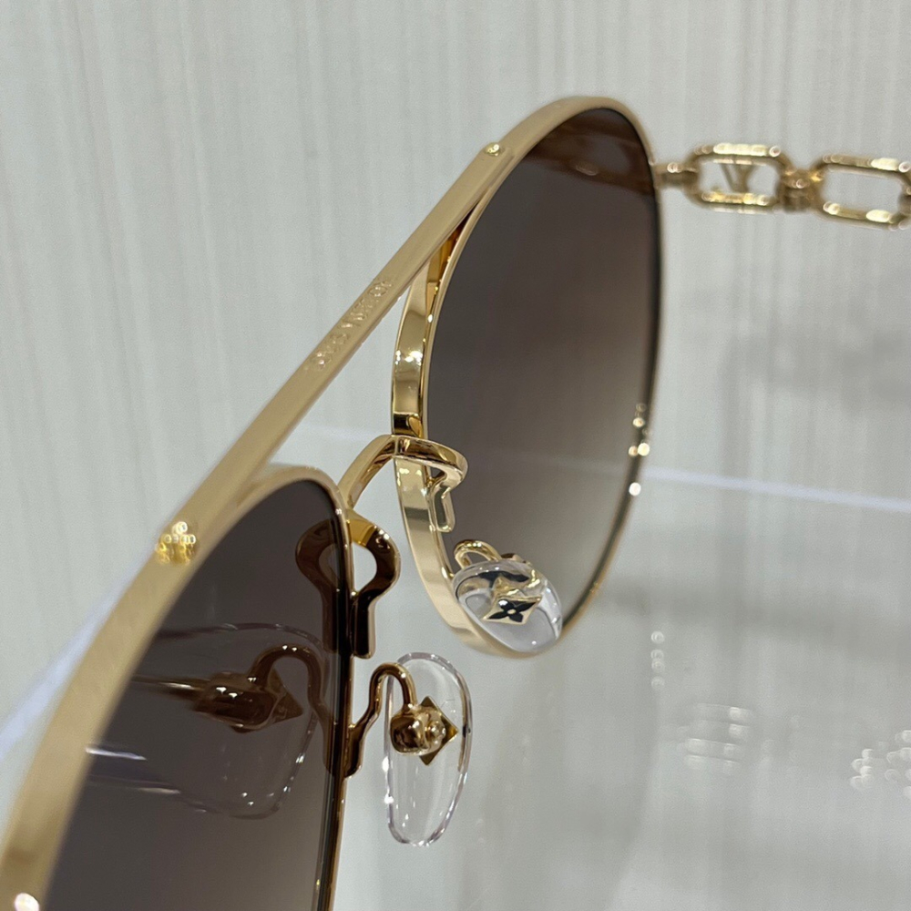 去有風的地方許紅豆同款太陽鏡 My LV Chain Pilot女生墨鏡 Z1539E 男女同款太陽鏡 飛行員墨鏡-細節圖8