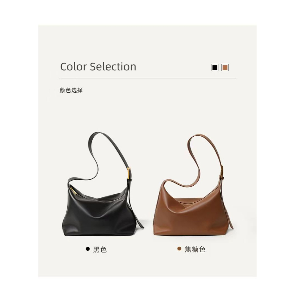 美國Rockland真皮斜挎包2024新款大容量高級單肩腋下包通勤托特包-細節圖4