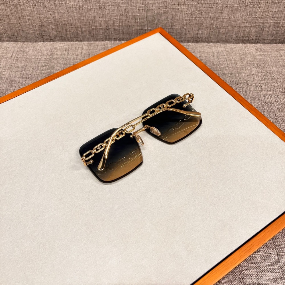 LV Jewel Square時尚潮流太陽眼鏡金屬鏡架黑黄色墨鏡-規格圖10