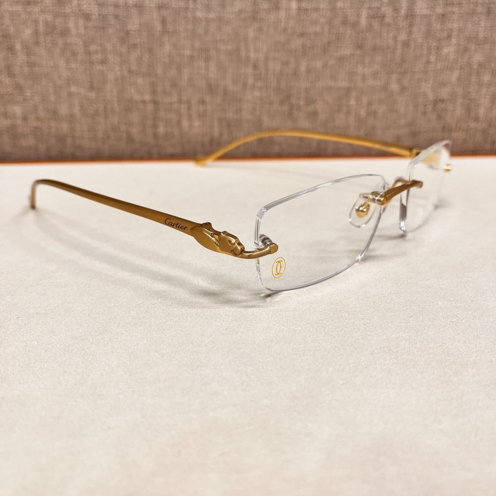 Cartier卡地亞知名奢飾品時尚經典平光素顏光學近視鏡鏡架-細節圖4