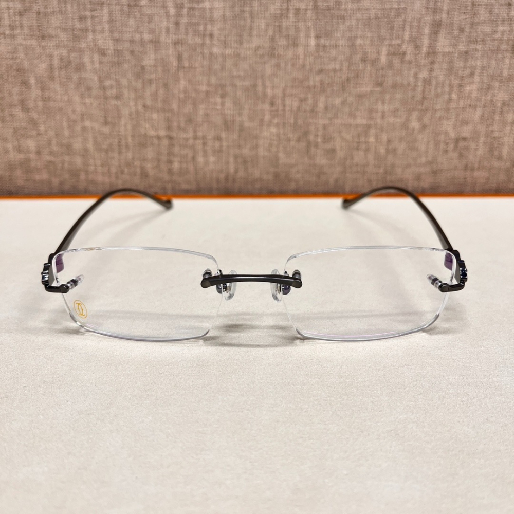 Cartier卡地亞知名奢飾品時尚經典平光素顏光學近視鏡鏡架-細節圖7