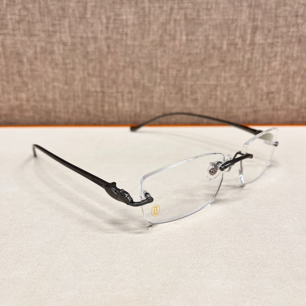 Cartier卡地亞知名奢飾品時尚經典平光素顏光學近視鏡鏡架-細節圖8
