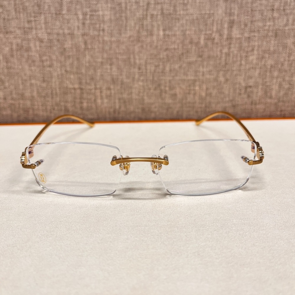 Cartier卡地亞知名奢飾品時尚經典平光素顏光學近視鏡鏡架-規格圖8