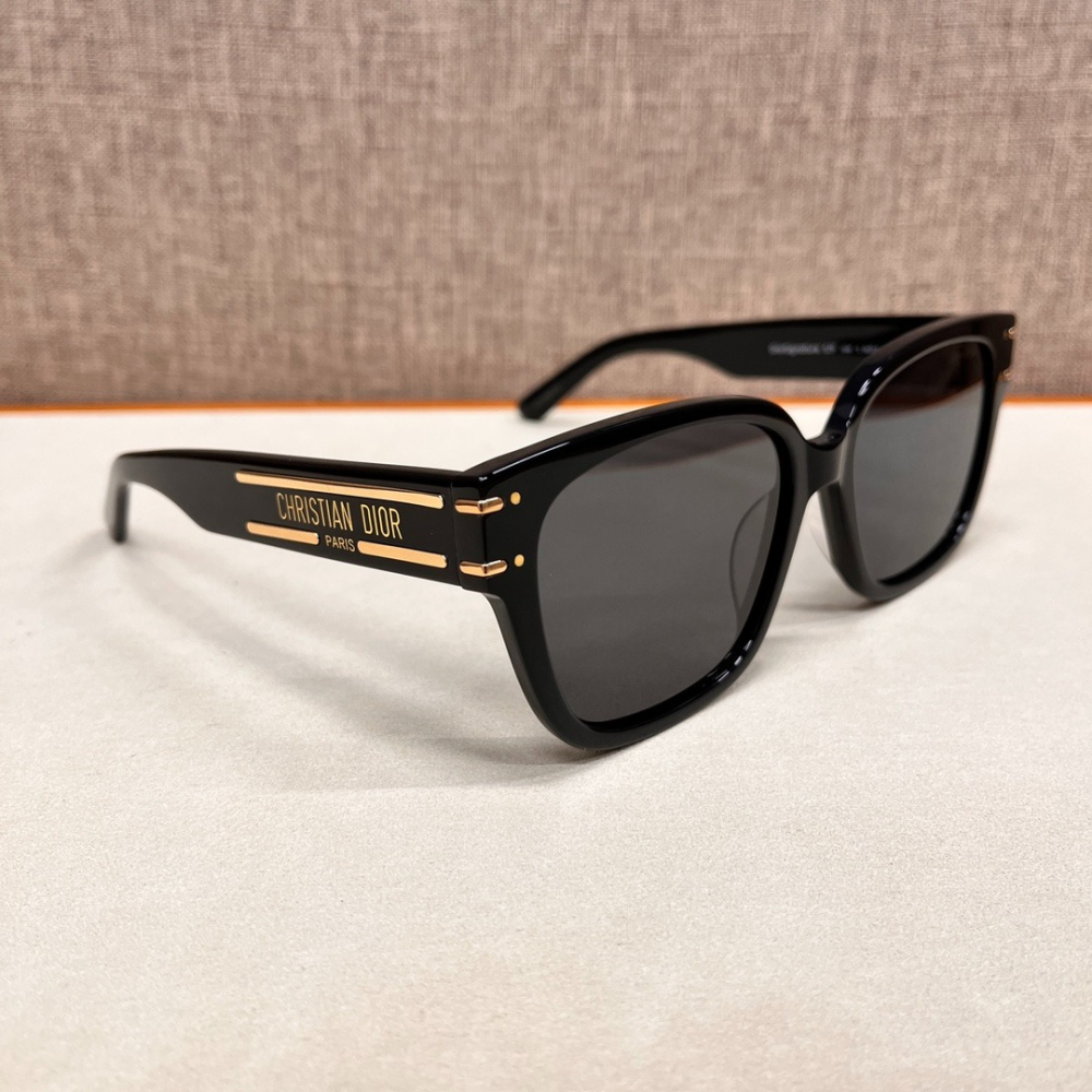 CHRISTIAN DIOR（PARIS）太陽鏡  男女通用款太陽鏡 防紫外線墨鏡 黑色大框-細節圖6