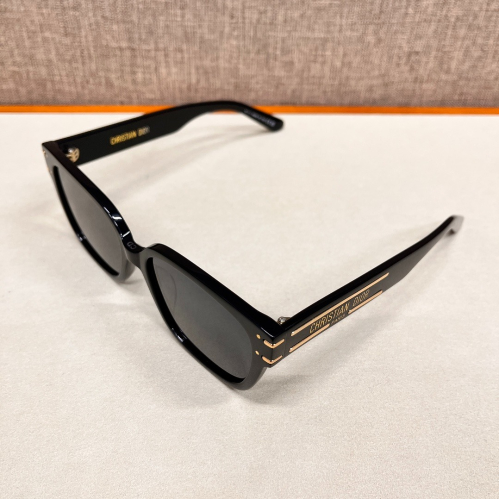 CHRISTIAN DIOR（PARIS）太陽鏡  男女通用款太陽鏡 防紫外線墨鏡 黑色大框-細節圖9