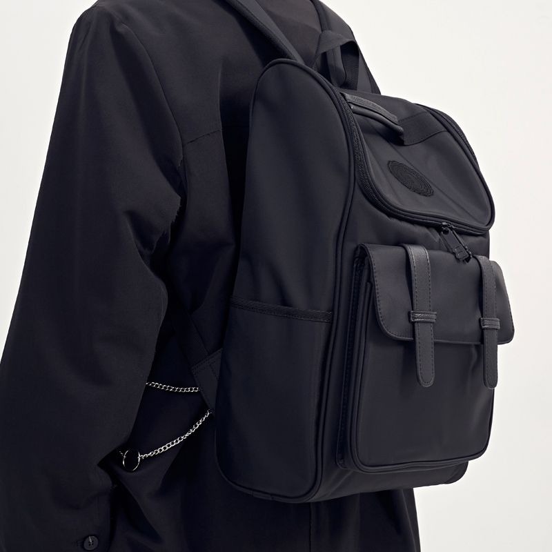 美國Rockland雙肩包男2024新款純色高級感書包初高中大學生背包-細節圖4