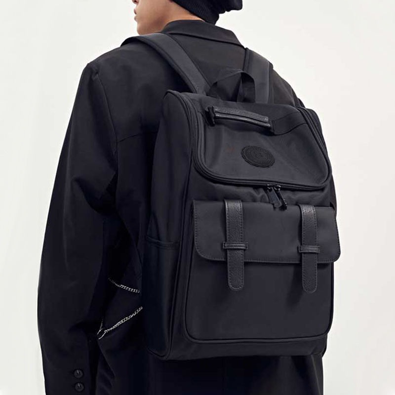 美國Rockland雙肩包男2024新款純色高級感書包初高中大學生背包-細節圖5