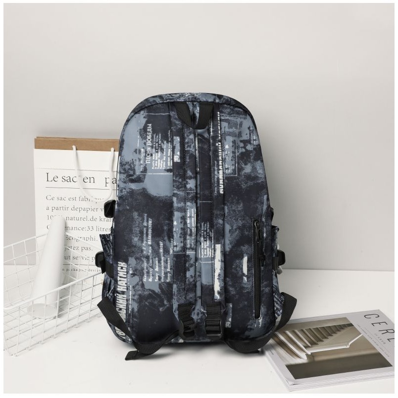 美國Rockland書包男大學生2024新款ins潮流背包大容量休閒雙肩包-細節圖7