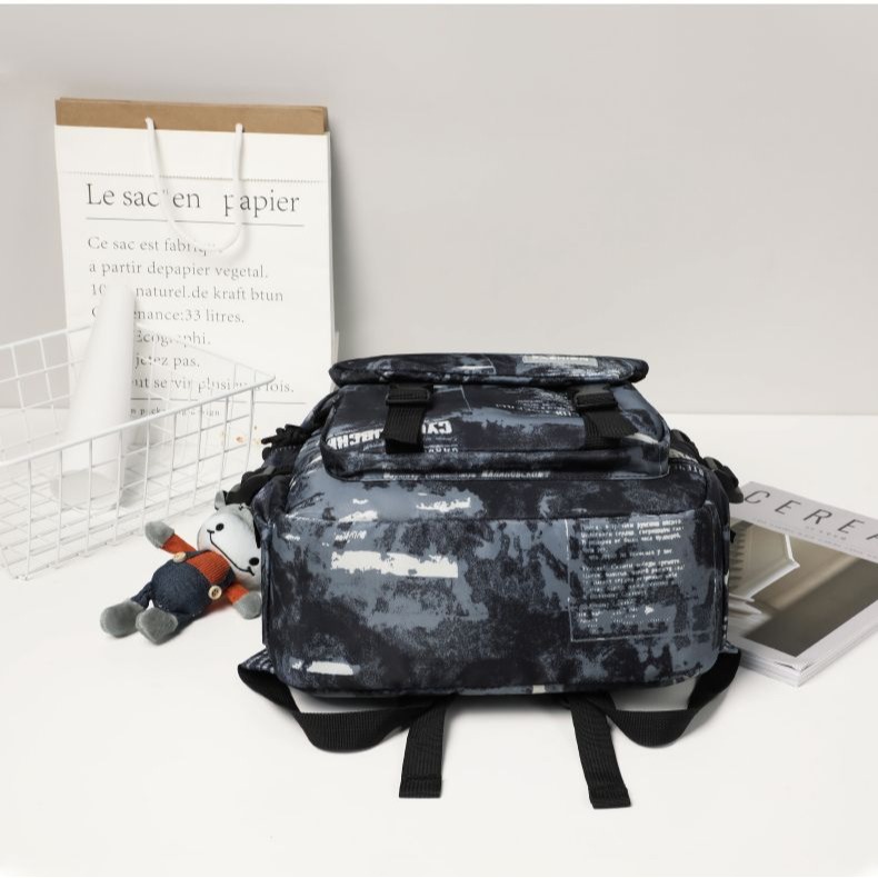 美國Rockland書包男大學生2024新款ins潮流背包大容量休閒雙肩包-細節圖9