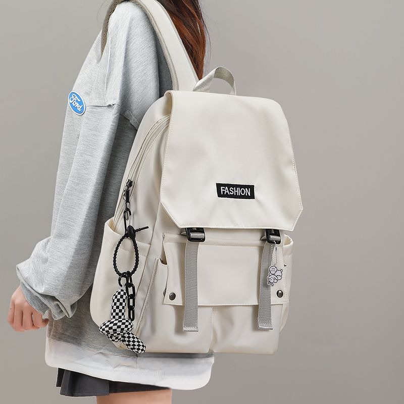 美國Rockland雙肩包女2024新款百搭立體大容量書包高中生學生背包-細節圖8