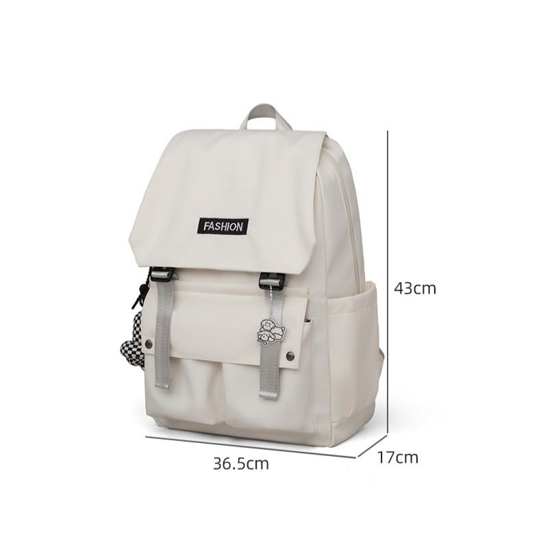 美國Rockland雙肩包女2024新款百搭立體大容量書包高中生學生背包-細節圖10