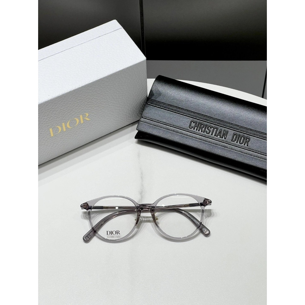DIOR時尚潮流新款小圓OR5F高度數清灰50-17-145板材防過敏上臉眼鏡框復古圓框素顏清純近視眼鏡框-細節圖7