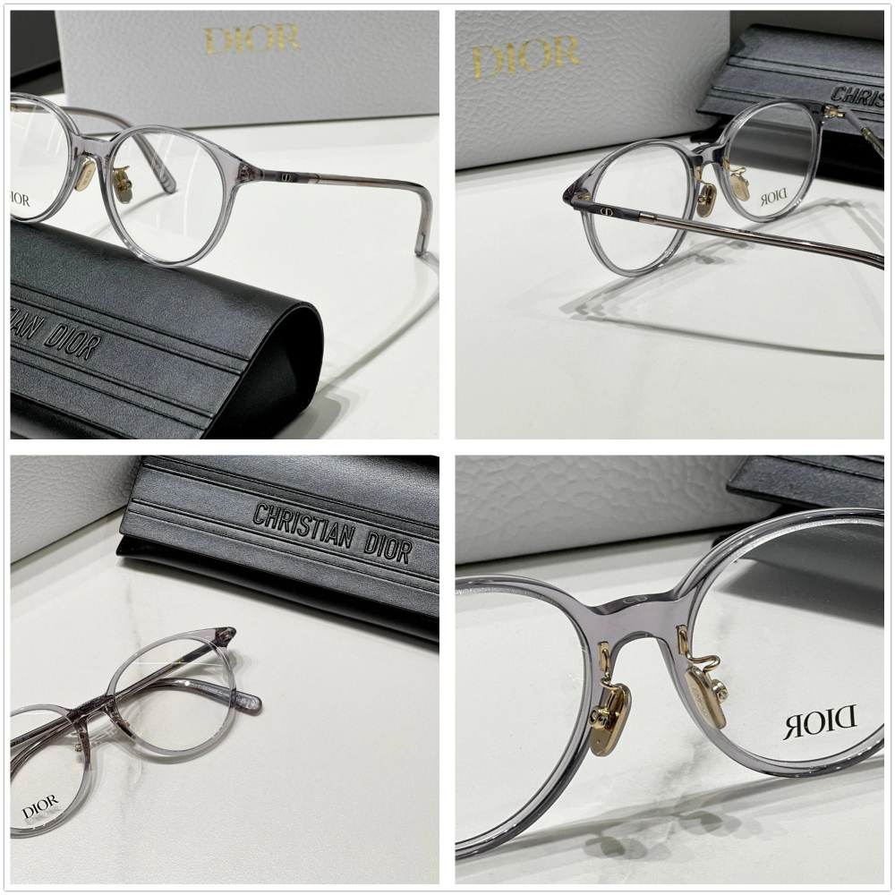 DIOR時尚潮流新款小圓OR5F高度數清灰50-17-145板材防過敏上臉眼鏡框復古圓框素顏清純近視眼鏡框-細節圖8