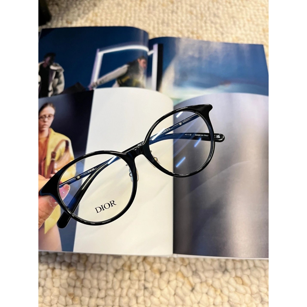 DIOR時尚潮流新款小圓OR5F高度數清灰50-17-145板材防過敏上臉眼鏡框復古圓框素顏清純近視眼鏡框-細節圖9