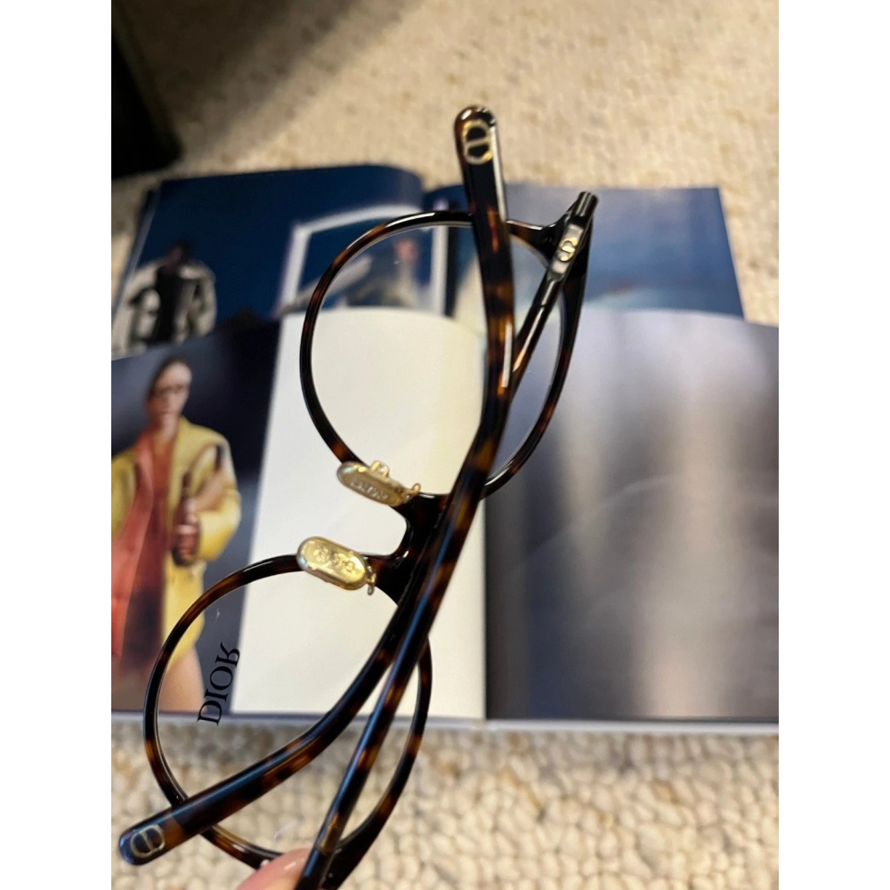 DIOR時尚潮流新款小圓OR5F高度數清灰50-17-145板材防過敏上臉眼鏡框復古圓框素顏清純近視眼鏡框-細節圖10