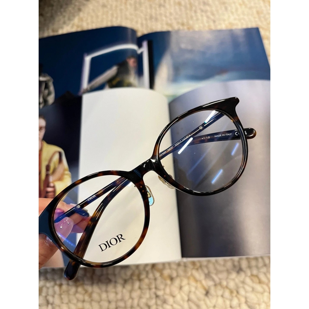 DIOR時尚潮流新款小圓OR5F高度數清灰50-17-145板材防過敏上臉眼鏡框復古圓框素顏清純近視眼鏡框-細節圖11