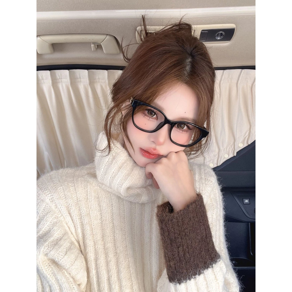 Miu Miu眼鏡VMU02V黑框眼鏡素顏眼鏡近視眼鏡光學眼鏡大框眼鏡板材眼鏡男女同款時尚潮流顯瘦54-19-145-細節圖2