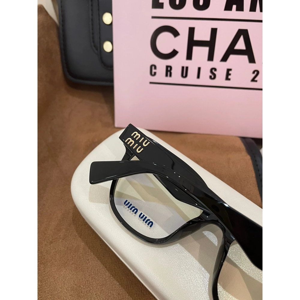 Miu Miu眼鏡VMU02V黑框眼鏡素顏眼鏡近視眼鏡光學眼鏡大框眼鏡板材眼鏡男女同款時尚潮流顯瘦54-19-145-細節圖6