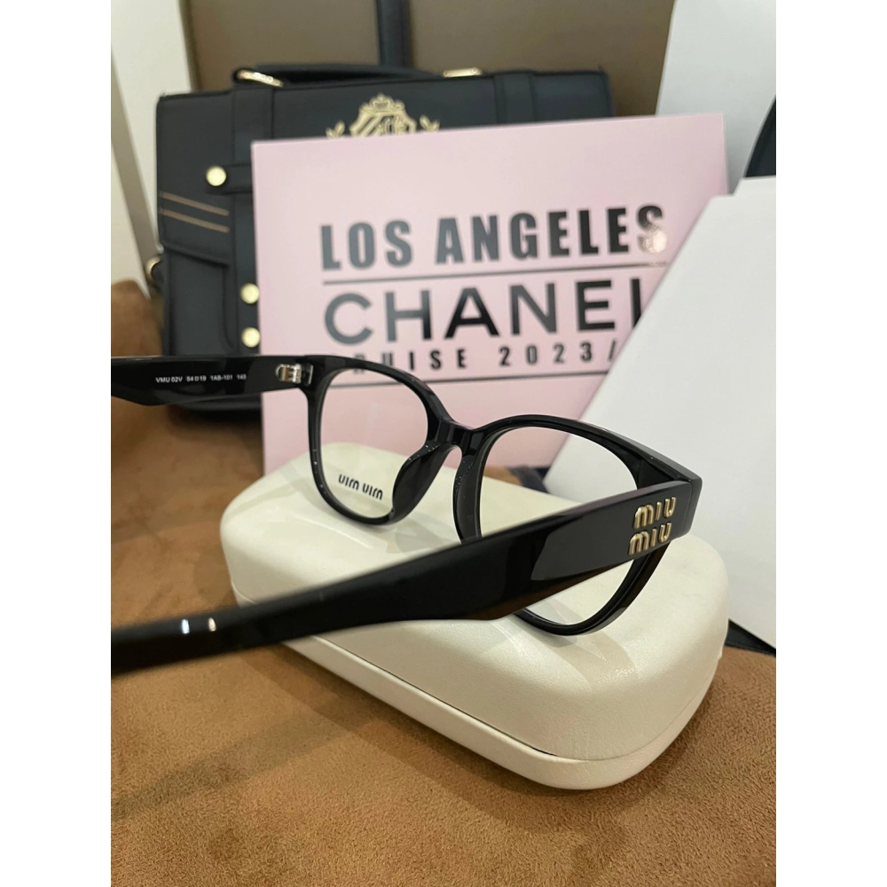 Miu Miu眼鏡VMU02V黑框眼鏡素顏眼鏡近視眼鏡光學眼鏡大框眼鏡板材眼鏡男女同款時尚潮流顯瘦54-19-145-細節圖7