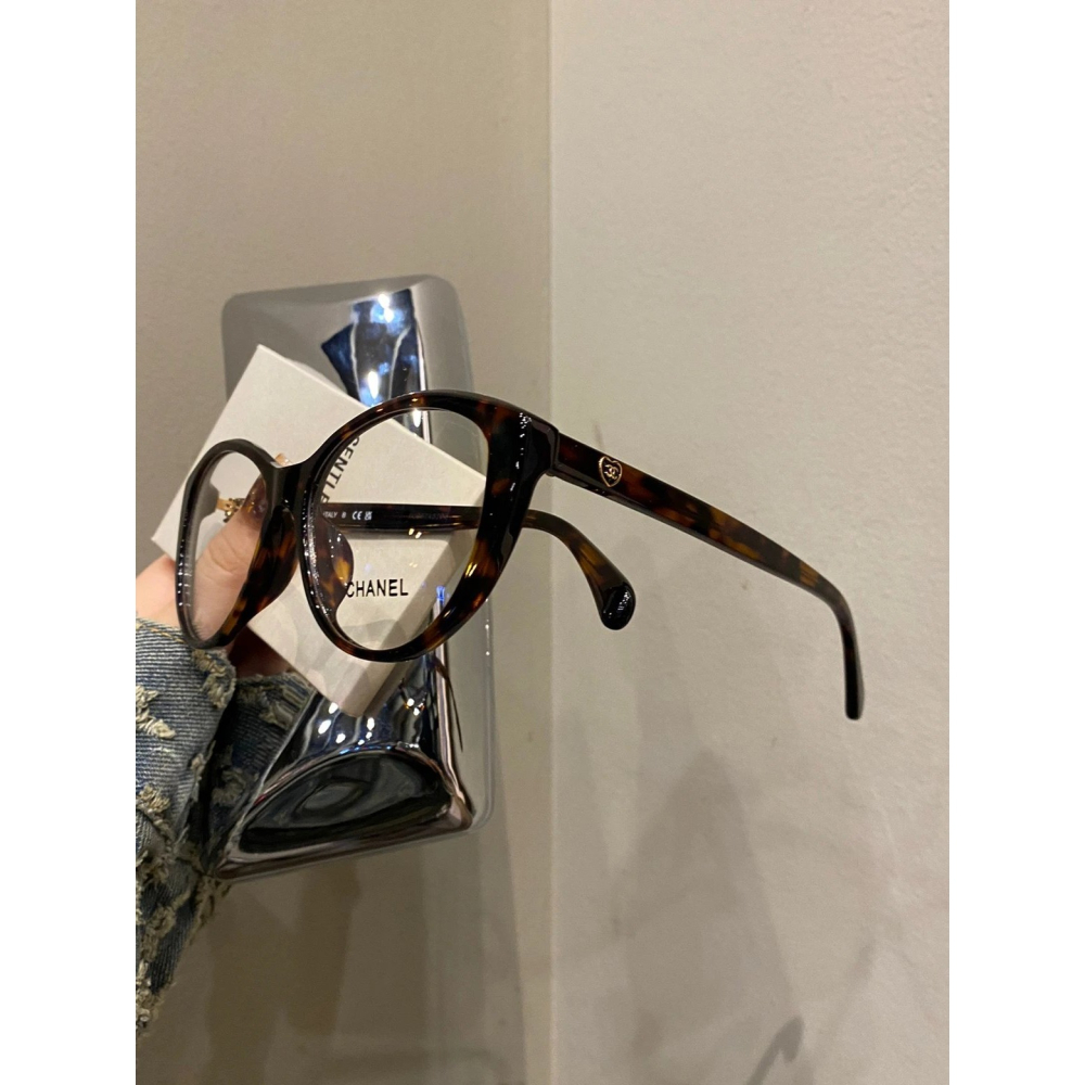 CHANEL眼镜CH3464猫眼黑框眼镜男女素颜眼镜红薯爆款爱心镜腿近视眼镜板材眼镜53-16-140-細節圖8