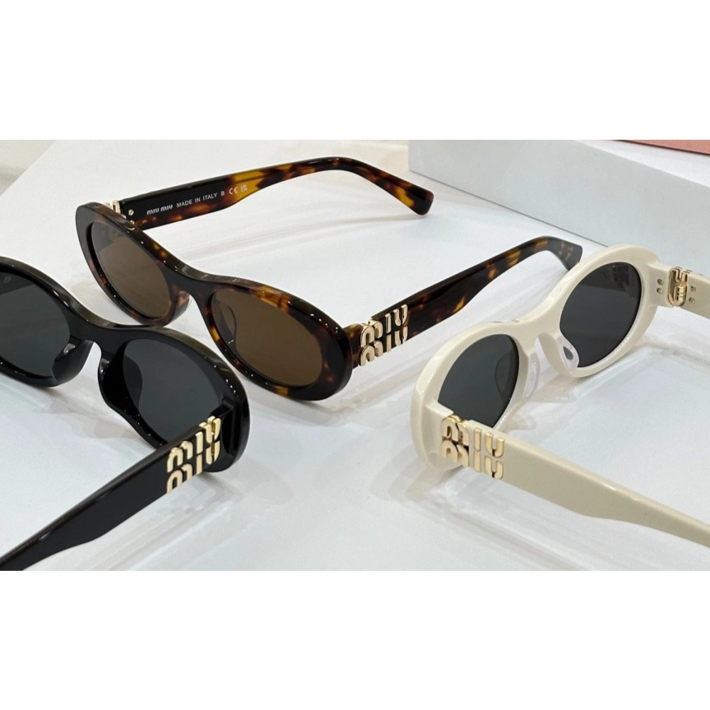 Miu Miu墨鏡SMU 06Z新款小橢圓形太陽眼鏡防紫外線墨鏡時尚潮流復古貓眼個性女生50-20-140-細節圖3