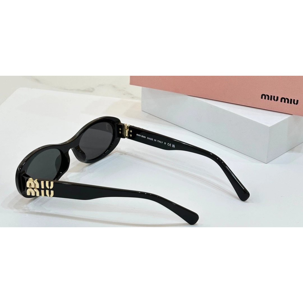 Miu Miu墨鏡SMU 06Z新款小橢圓形太陽眼鏡防紫外線墨鏡時尚潮流復古貓眼個性女生50-20-140-細節圖5