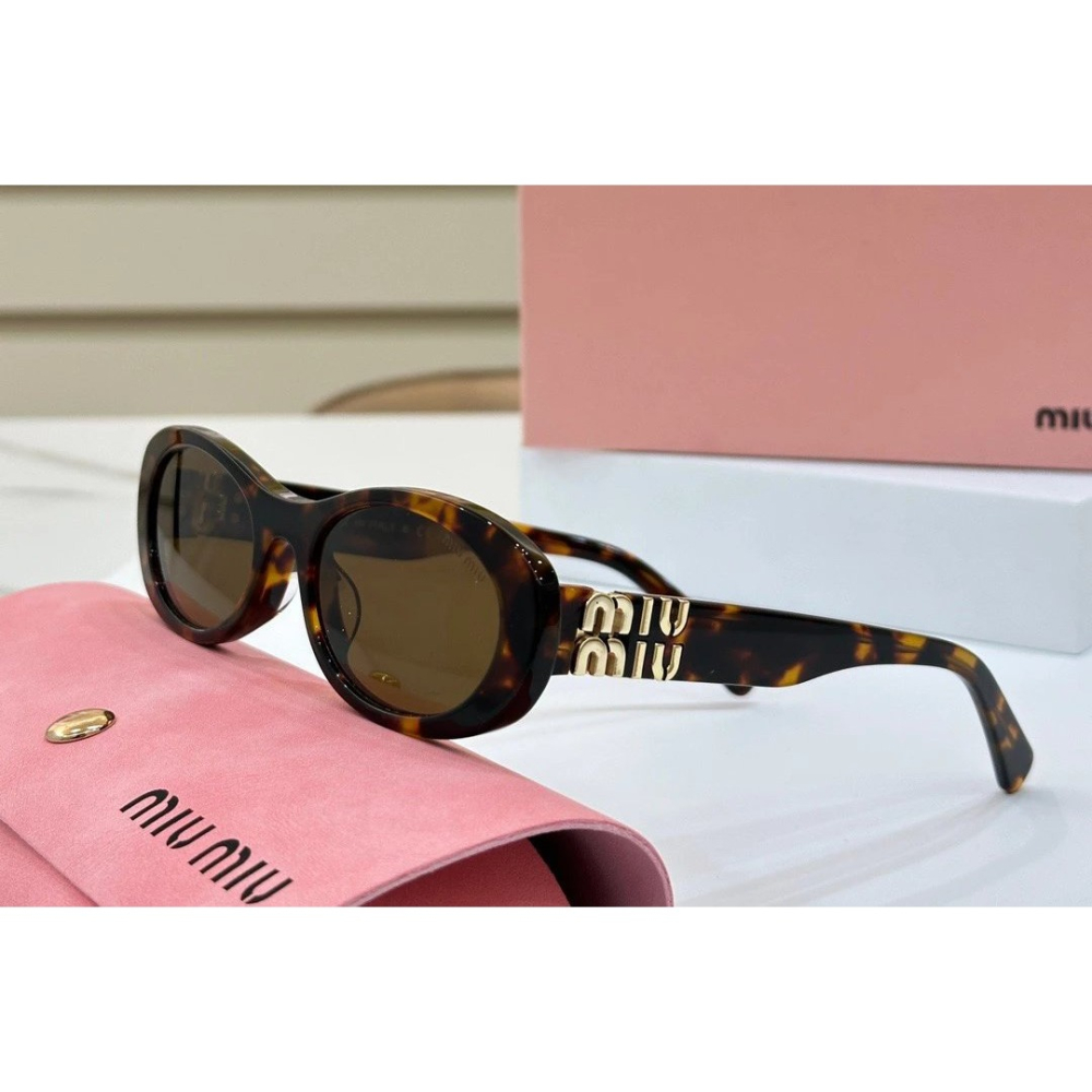 Miu Miu墨鏡SMU 06Z新款小橢圓形太陽眼鏡防紫外線墨鏡時尚潮流復古貓眼個性女生50-20-140-細節圖7