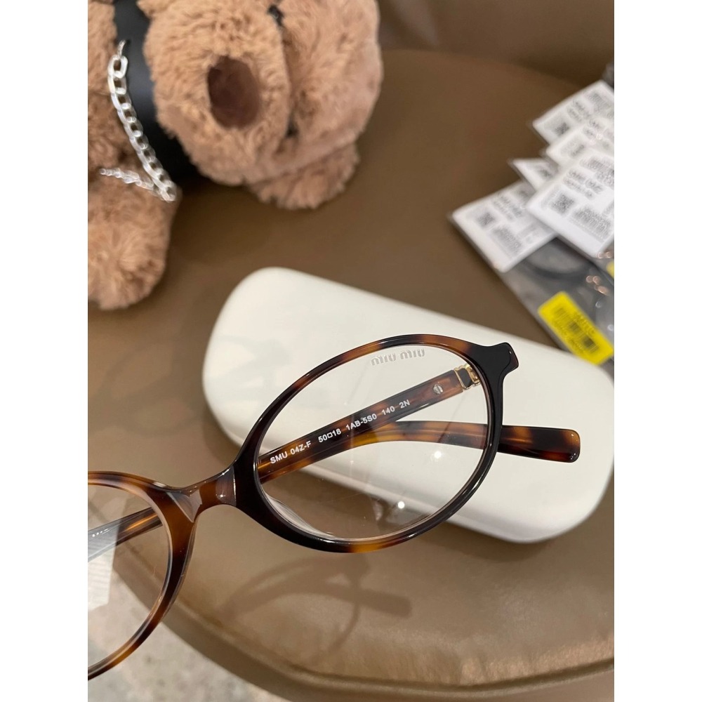 Miu Miu眼鏡SMU04Z張元英款書呆子眼鏡橢圓復古玳瑁小框斯文眼鏡框眼鏡架板材眼鏡近視眼鏡小臉50-18-140-細節圖5