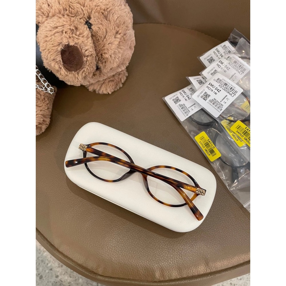 Miu Miu眼鏡SMU04Z張元英款書呆子眼鏡橢圓復古玳瑁小框斯文眼鏡框眼鏡架板材眼鏡近視眼鏡小臉50-18-140-細節圖6