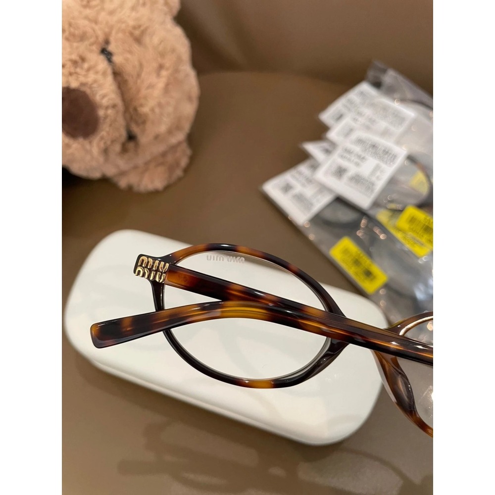 Miu Miu眼鏡SMU04Z張元英款書呆子眼鏡橢圓復古玳瑁小框斯文眼鏡框眼鏡架板材眼鏡近視眼鏡小臉50-18-140-細節圖7