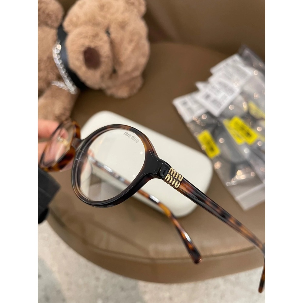 Miu Miu眼鏡SMU04Z張元英款書呆子眼鏡橢圓復古玳瑁小框斯文眼鏡框眼鏡架板材眼鏡近視眼鏡小臉50-18-140-細節圖8