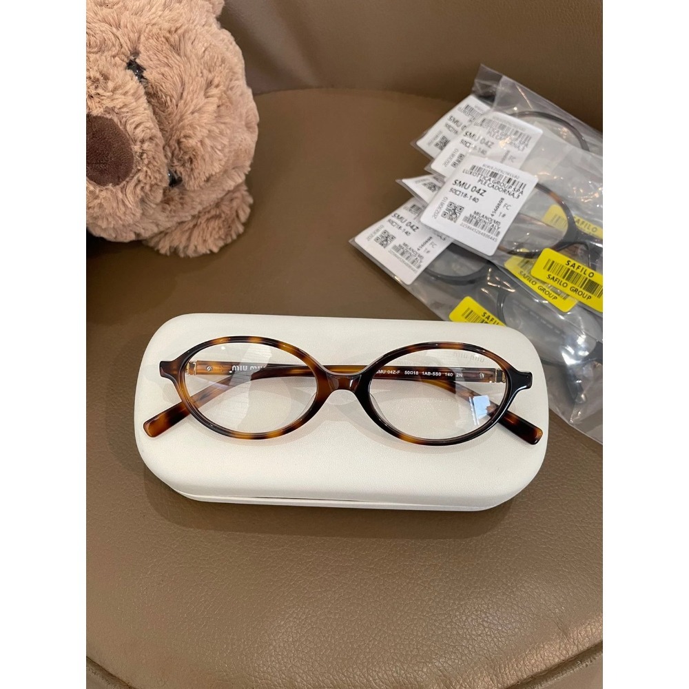 Miu Miu眼鏡SMU04Z張元英款書呆子眼鏡橢圓復古玳瑁小框斯文眼鏡框眼鏡架板材眼鏡近視眼鏡小臉50-18-140-規格圖11