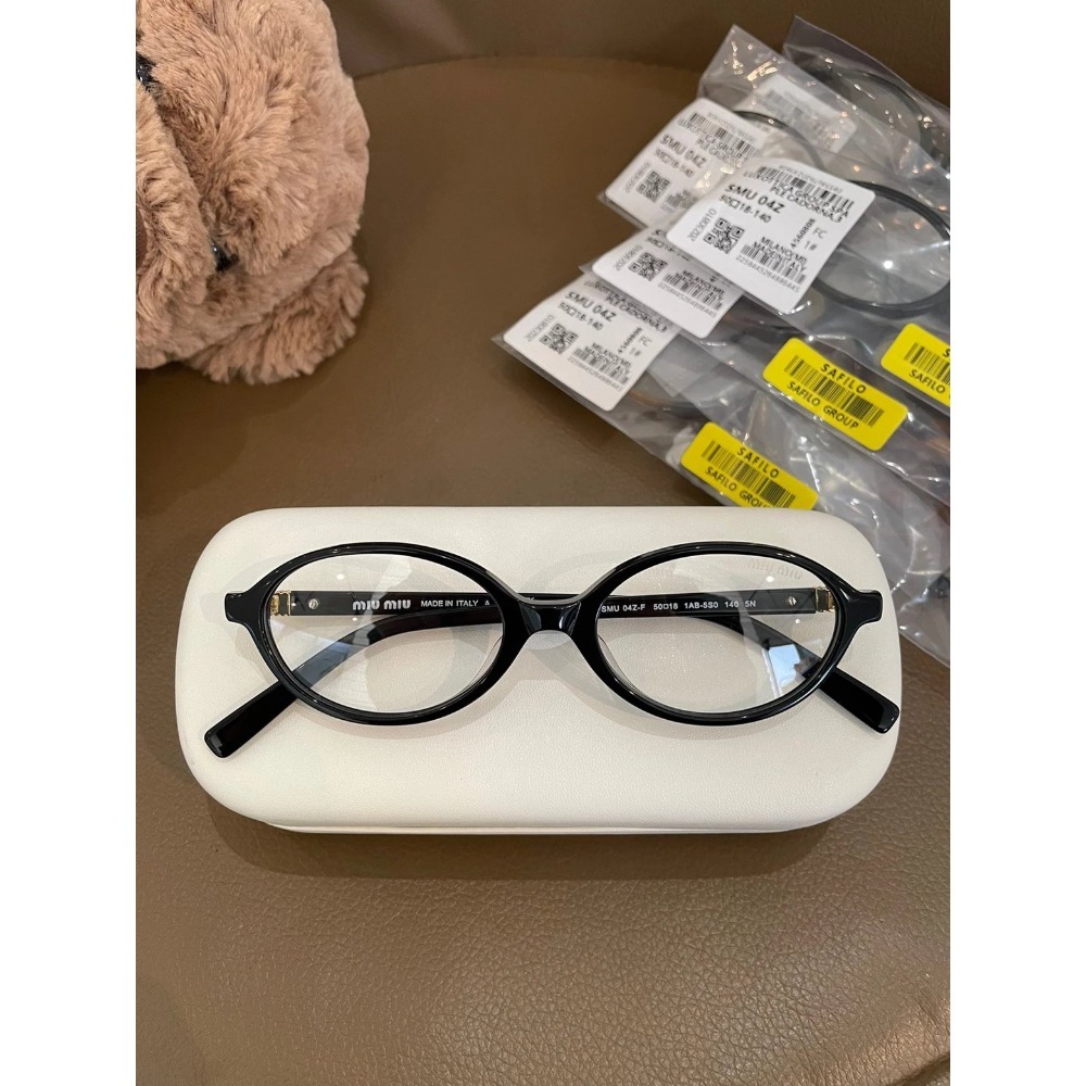 Miu Miu眼鏡SMU04Z張元英款書呆子眼鏡橢圓復古玳瑁小框斯文眼鏡框眼鏡架板材眼鏡近視眼鏡小臉50-18-140-規格圖11