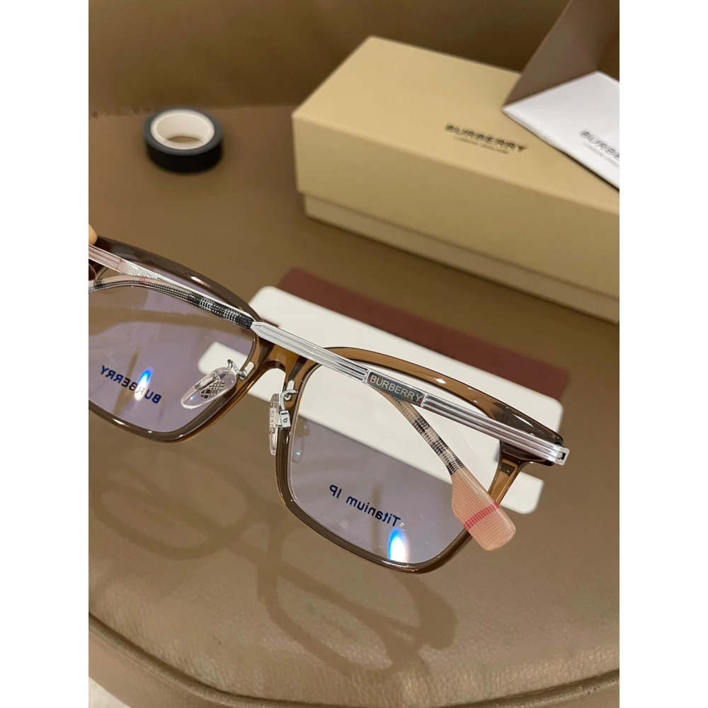 Burberry男女明星同款新款眼鏡BE2378板材眼鏡大框眼鏡鈦鏡腳超輕眼鏡框眼鏡架近視眼鏡現貨55-16-150-細節圖5