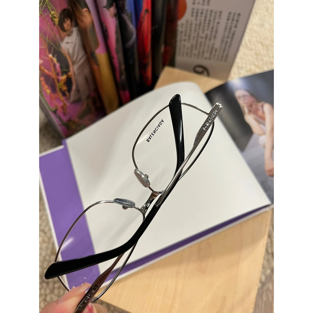 Balenciaga新款井柏然金屬眼鏡超輕眼鏡近視眼鏡BB0283眼鏡框眼鏡架男女同款時尚潮流61-14-145-細節圖7