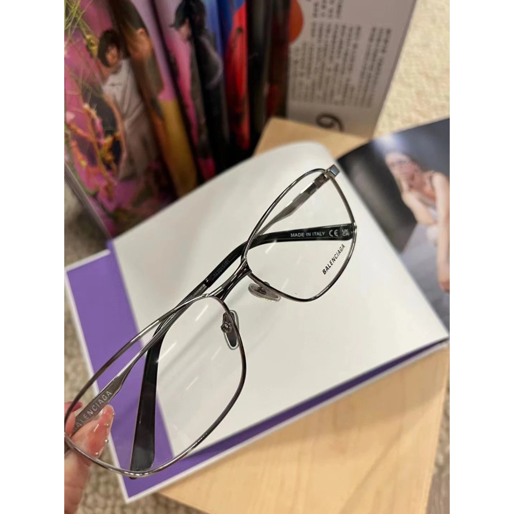 Balenciaga新款井柏然金屬眼鏡超輕眼鏡近視眼鏡BB0283眼鏡框眼鏡架男女同款時尚潮流61-14-145-細節圖9