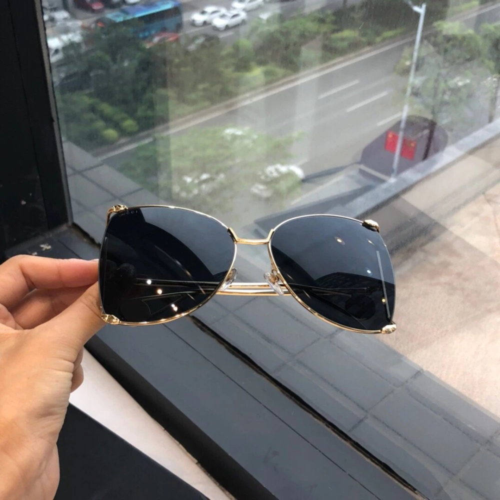 GUCCI男女款時尚大框遮臉太陽眼鏡墨眼鏡明星同款太陽眼鏡墨鏡男女63-19-145-細節圖5