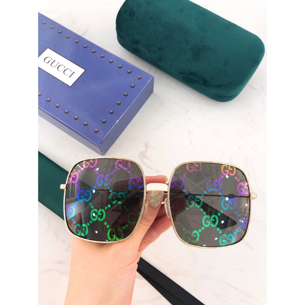 GUCCI明星同款男女LOGO鏡面潮牌墨鏡GG0414S太陽眼鏡太陽眼鏡墨眼鏡明星同款墨鏡男女款60-17-140-細節圖7