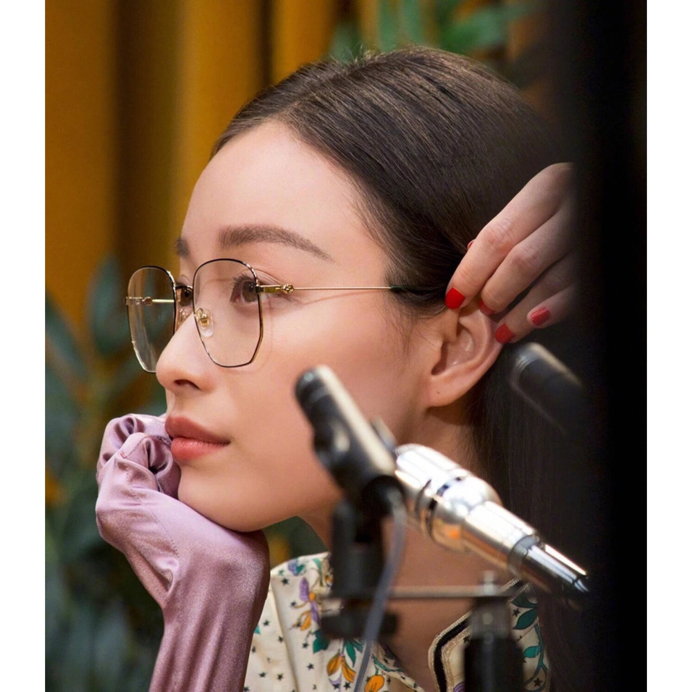 GUCCI太陽眼鏡墨眼鏡明星同款男女平光鏡眼鏡框女大臉顯瘦GG0396可搭配近視度數防藍光56-18-140-細節圖3