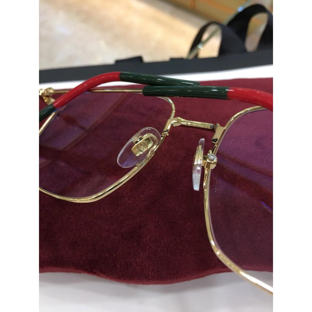 GUCCI太陽眼鏡墨眼鏡明星同款男女平光鏡眼鏡框女大臉顯瘦GG0396可搭配近視度數防藍光56-18-140-細節圖10