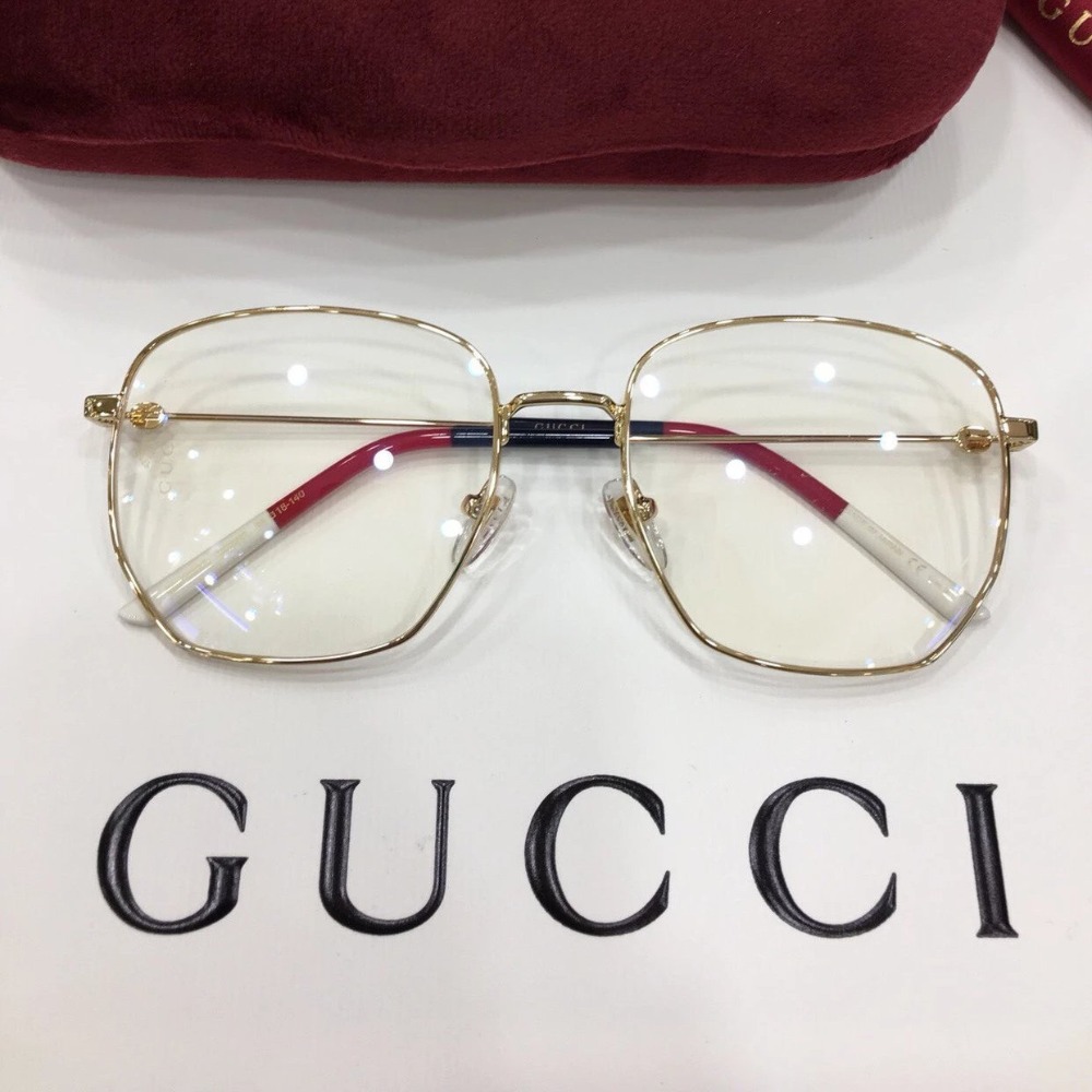 GUCCI太陽眼鏡墨眼鏡明星同款男女平光鏡眼鏡框女大臉顯瘦GG0396可搭配近視度數防藍光56-18-140-規格圖11