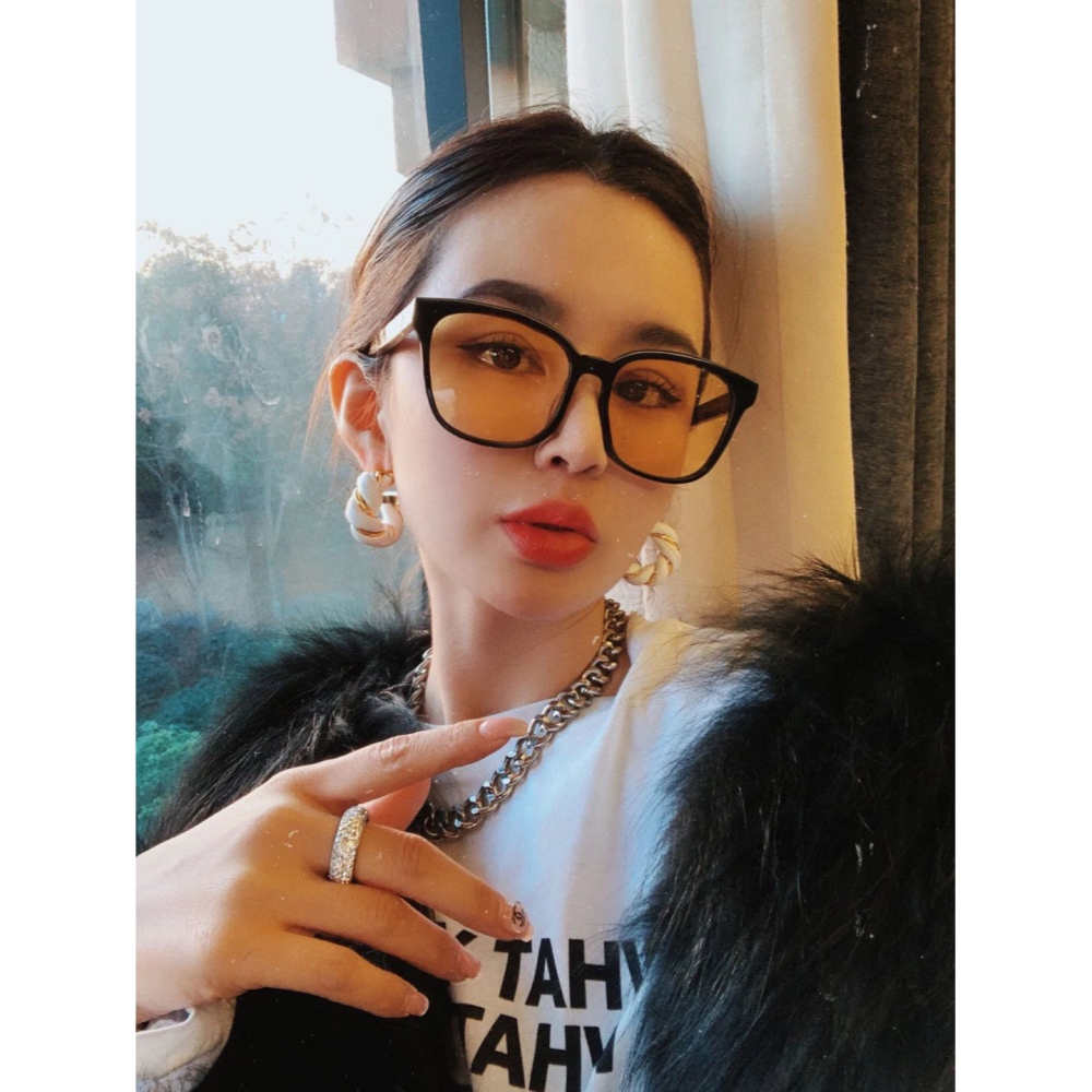 GUCCI新款經典大鏡框太陽眼鏡修飾臉型顯臉小男女明星同款方形簡單粗框黑色可佩近視55-18-145-細節圖3