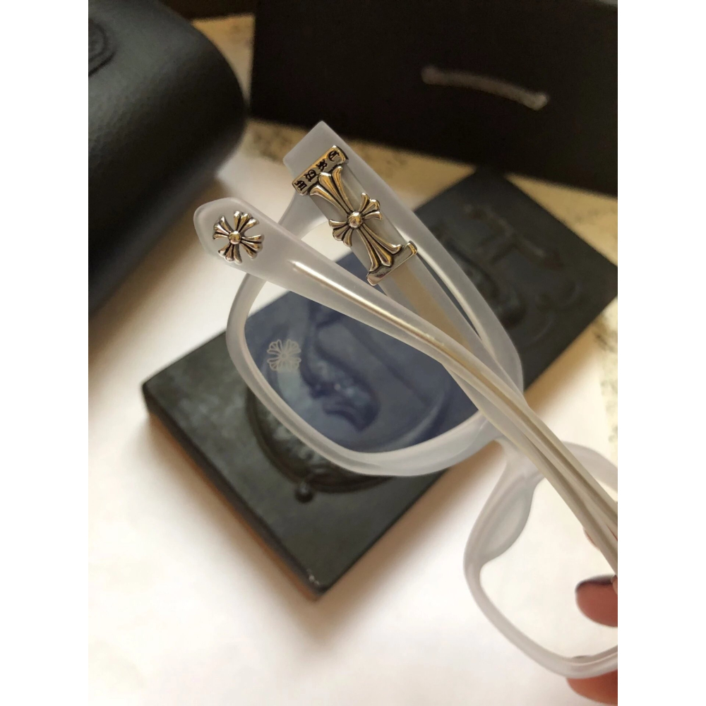 Chrome Hearts十字花標誌平光鏡眼鏡框光學鏡架男女近視眼鏡52-10-150-細節圖10