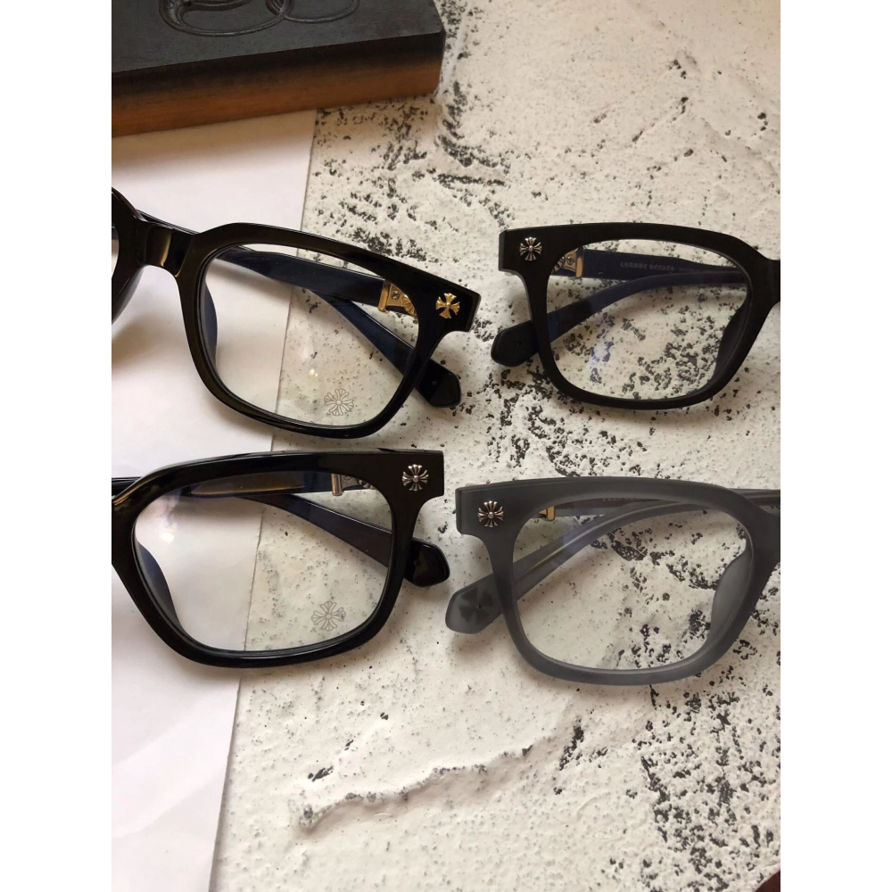 Chrome Hearts十字花標誌平光鏡眼鏡框光學鏡架男女近視眼鏡52-10-150-細節圖11