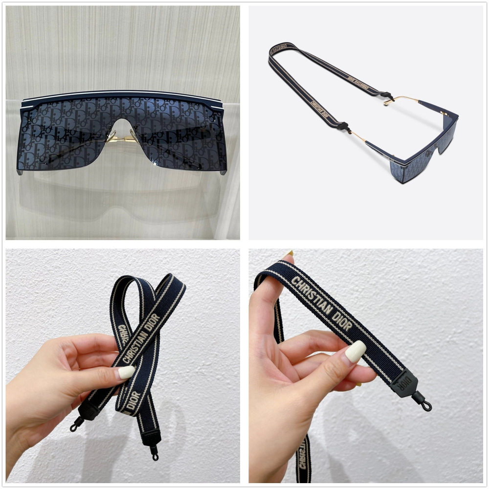 DIOR太陽眼鏡男女明星同款墨鏡 Club M1U 藍色 咖色 方框時尚休閒潮流眼鏡M2U風鏡防紫外線配送織帶眼鏡繩子-細節圖8