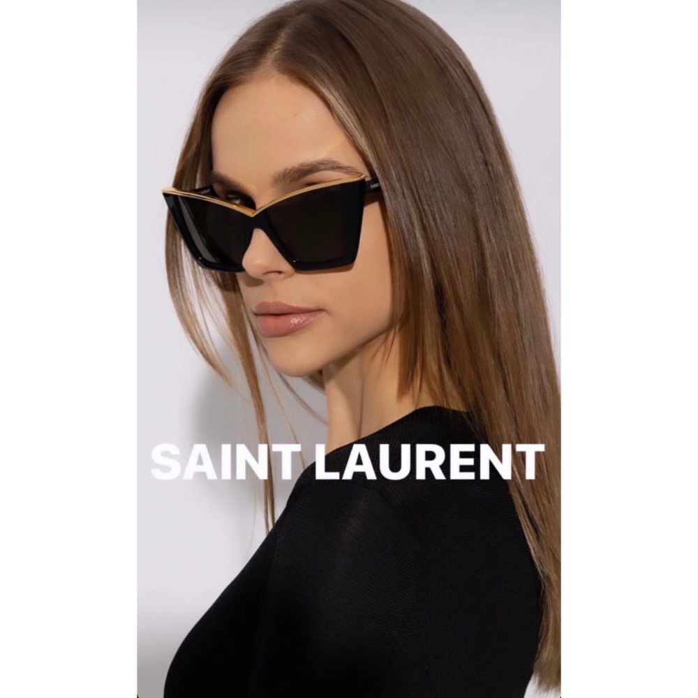 Saint Laurent時髦大方框太陽眼鏡男女明星同款墨鏡修飾臉型造型神器時尚潮流款眼鏡 54-17-145-細節圖4