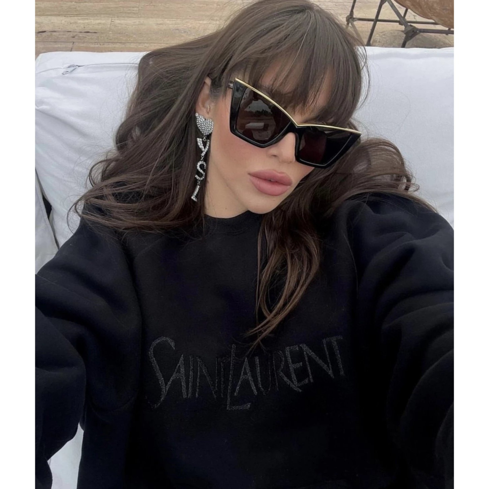 Saint Laurent時髦大方框太陽眼鏡男女明星同款墨鏡修飾臉型造型神器時尚潮流款眼鏡 54-17-145-細節圖5